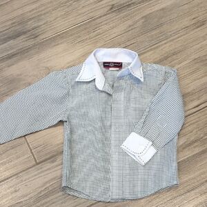 Classic Kids Green Checkered Button-Down Shirt